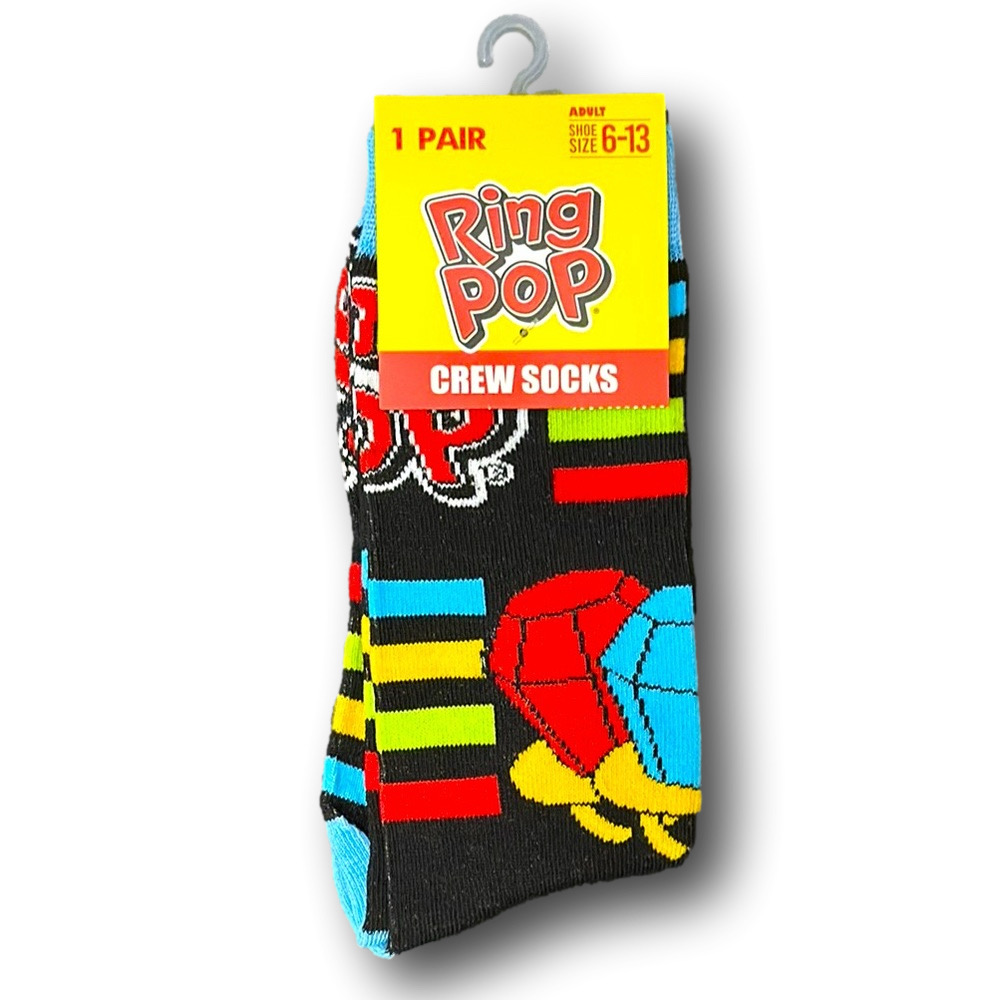 3/$20 Ring Pop Retro Candy Funny Novelty Crew Socks - NWT